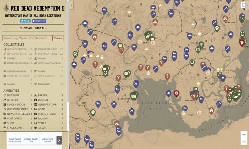 Red Dead Redemption 2: Fans haben eine interaktive Karte gestaltet. Die